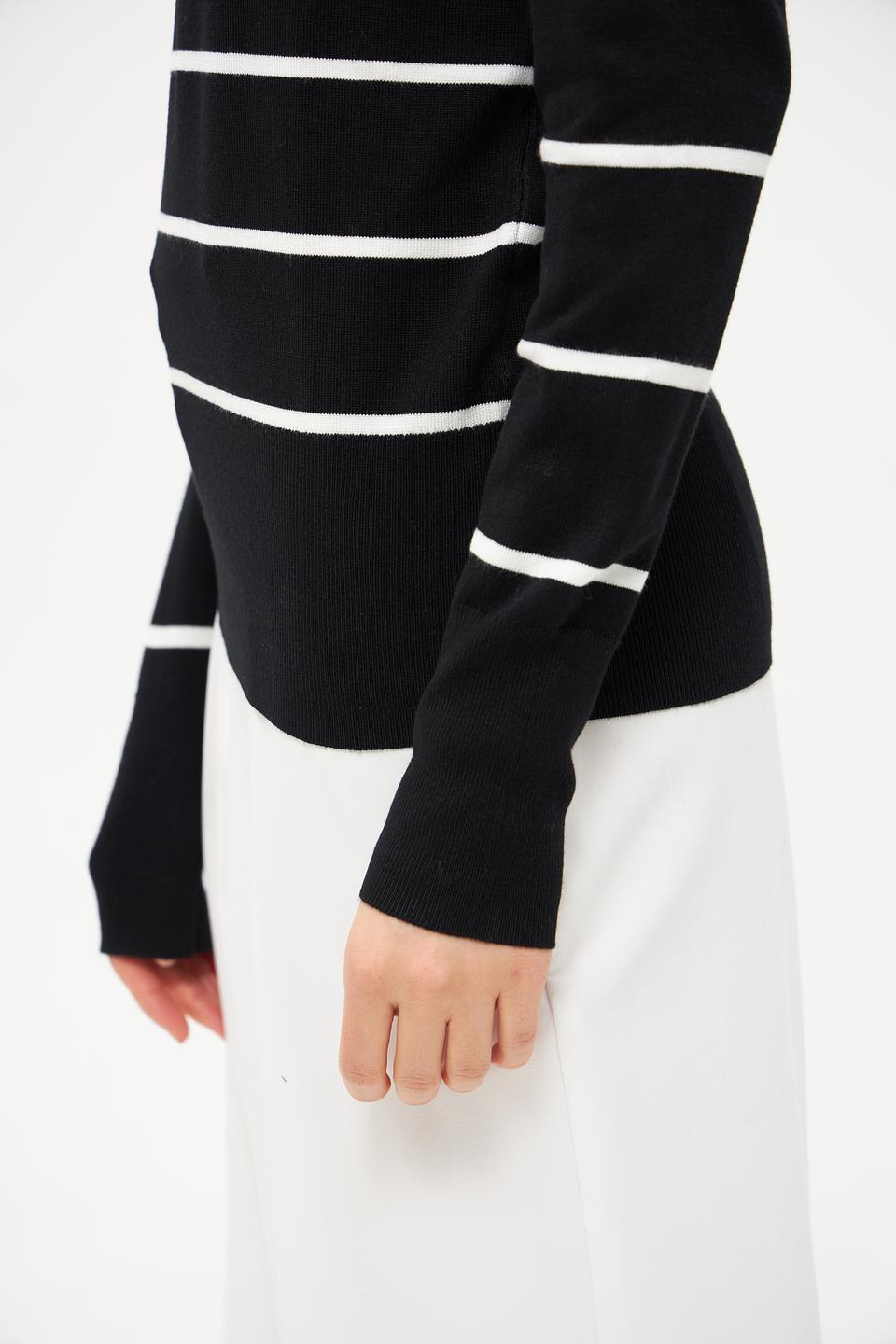 Водолазка Betty Barclay в полоску чёрная