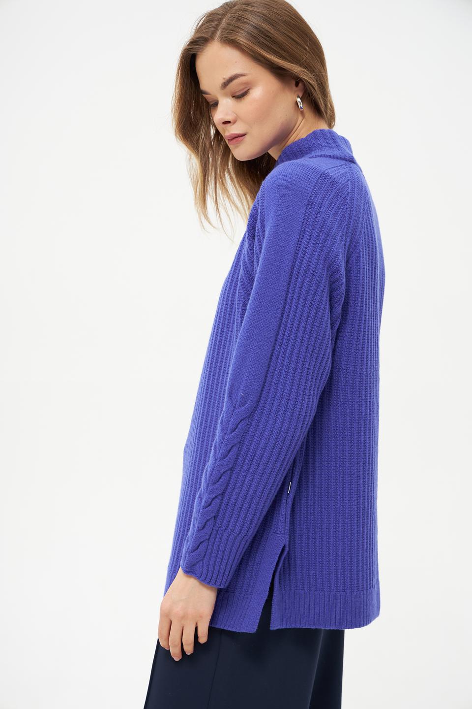 Пуловер Maerz с косами фиолетовый