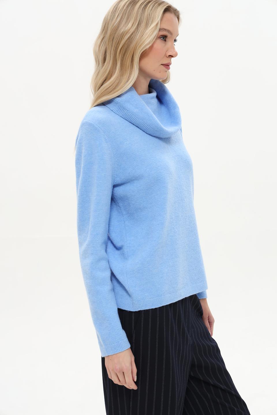 Пуловер Gerry Weber голубой с горлом