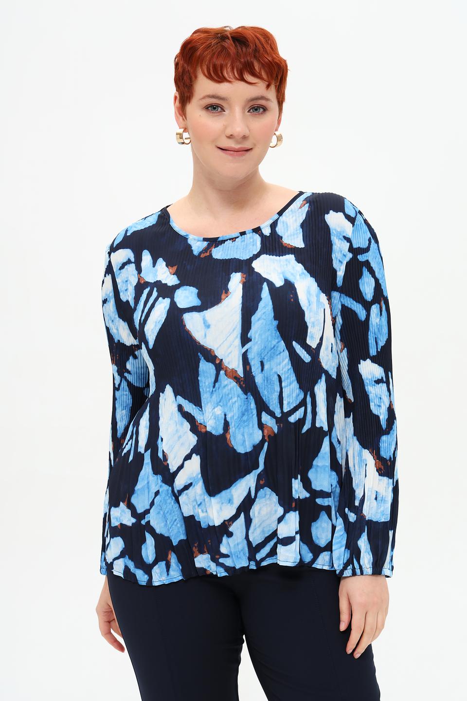 Блуза Rabe collection с принтом синий