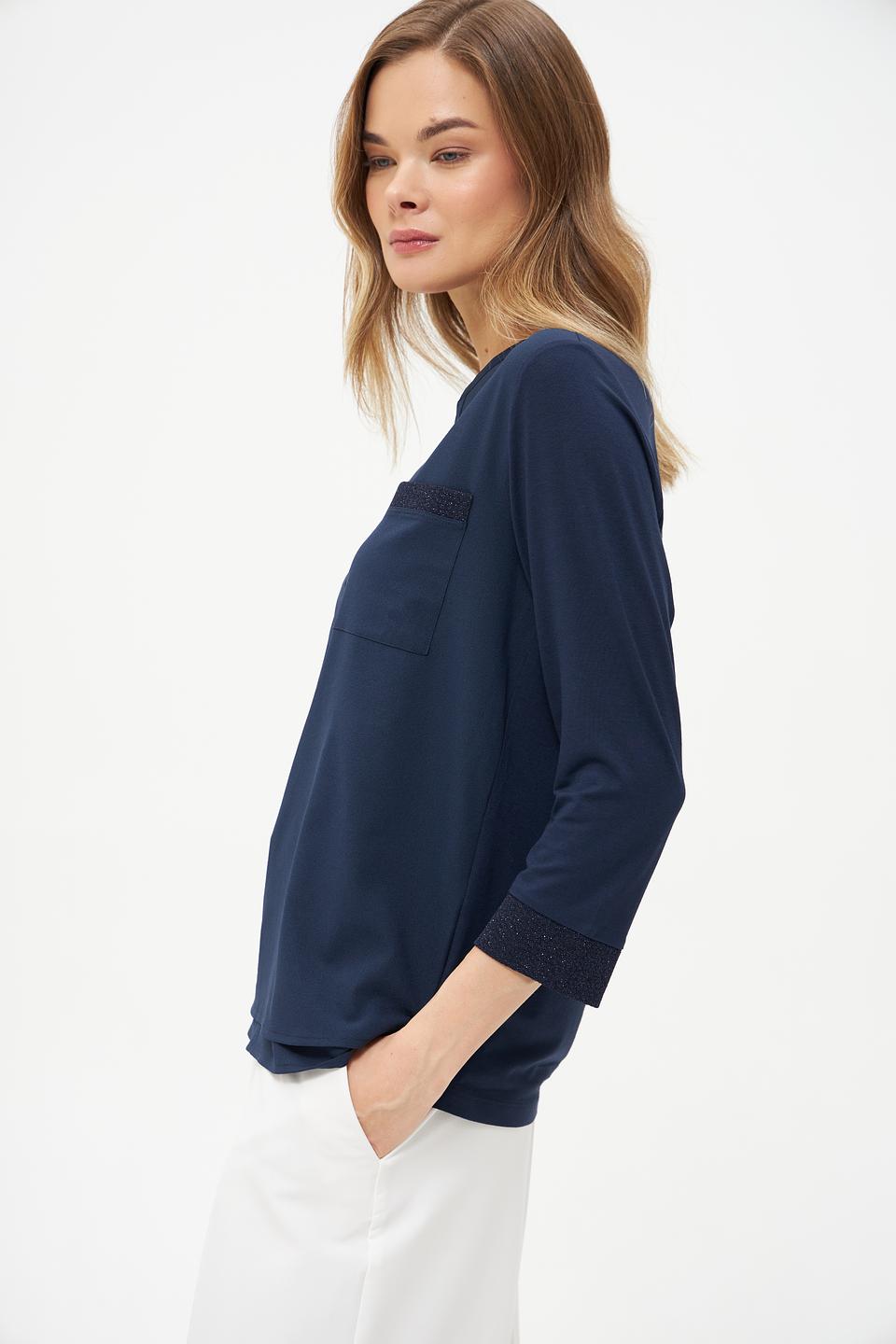 Блуза Rabe collection с карманами темно-синяя