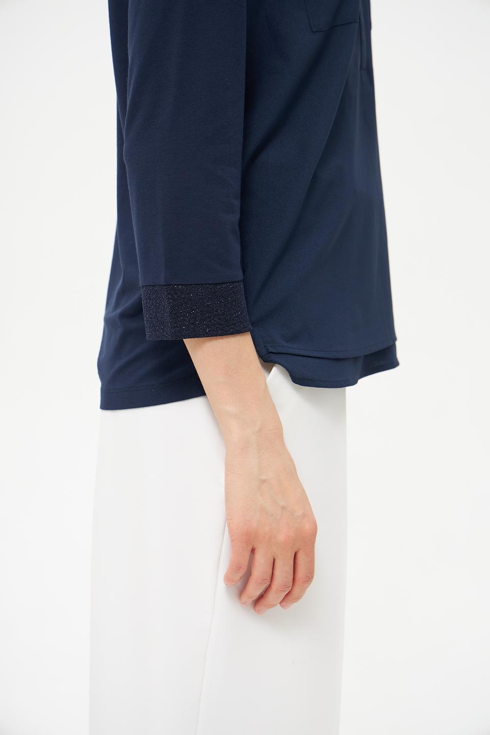 Блуза Rabe collection с карманами темно-синяя