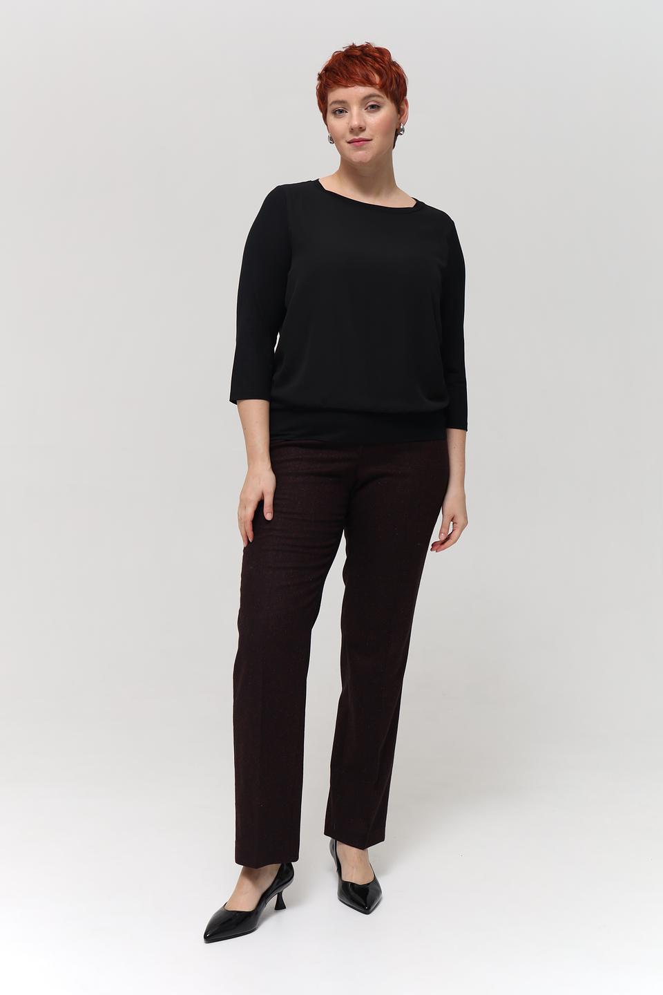 Блуза Frank Walder черная с 3/4 рукавом