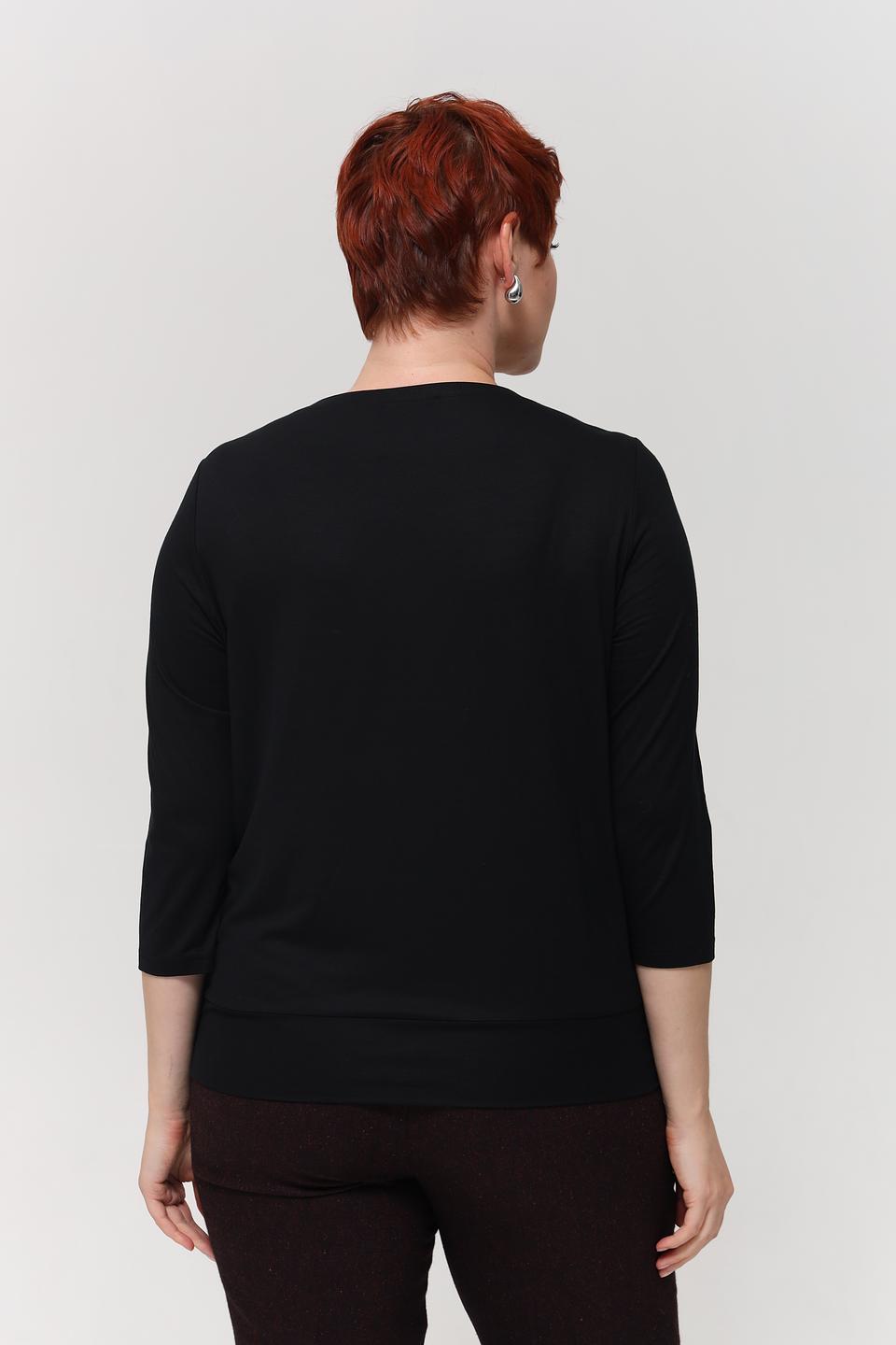 Блуза Frank Walder черная с 3/4 рукавом