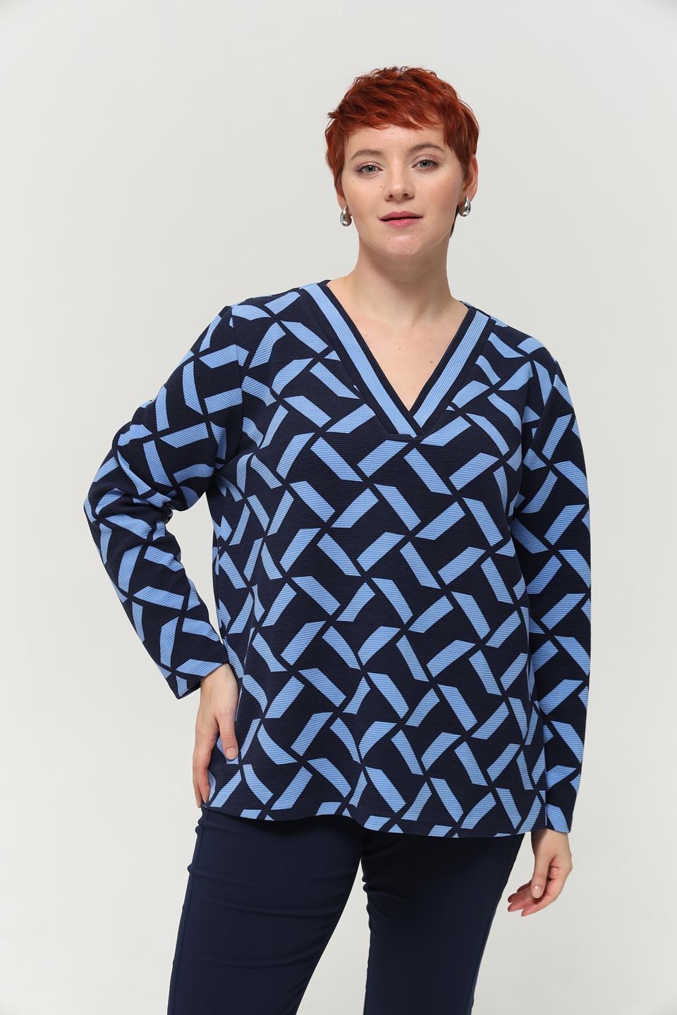 Пуловер Via Appia с геометрическим принтом