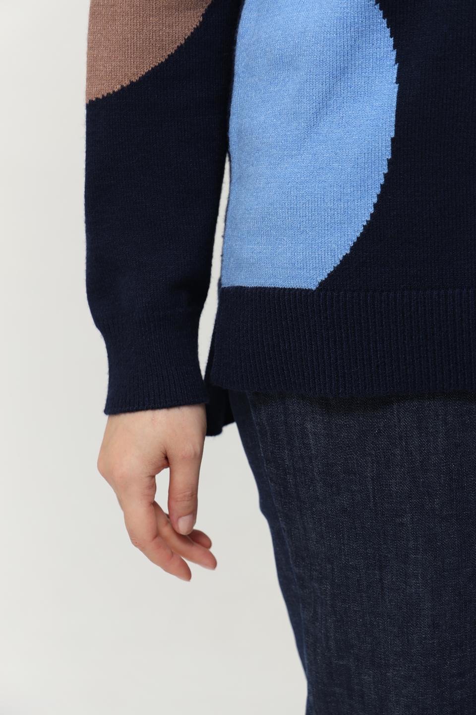 Пуловер Via Appia с кругами синий