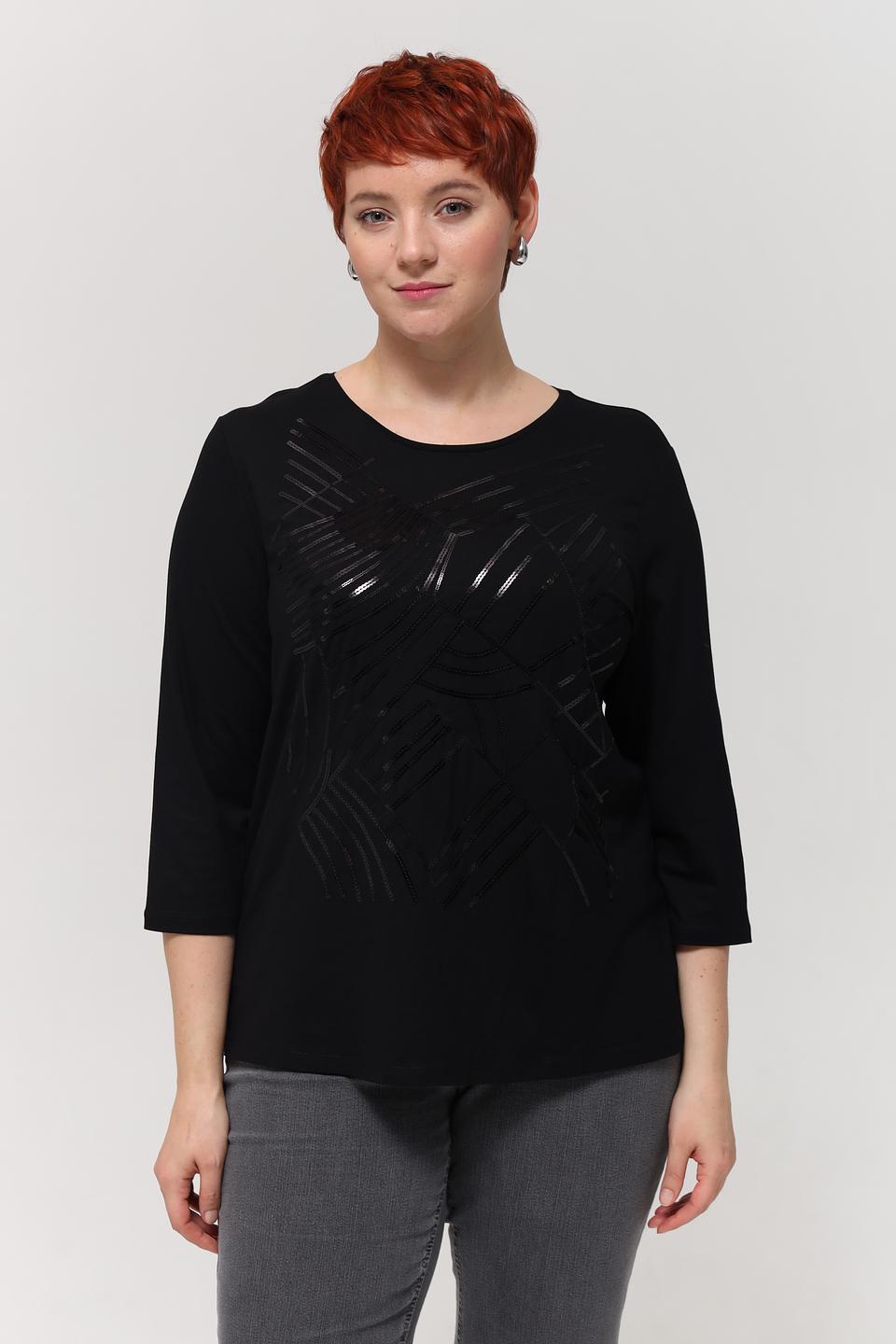 Футболка Barbara Lebek чёрная с узором