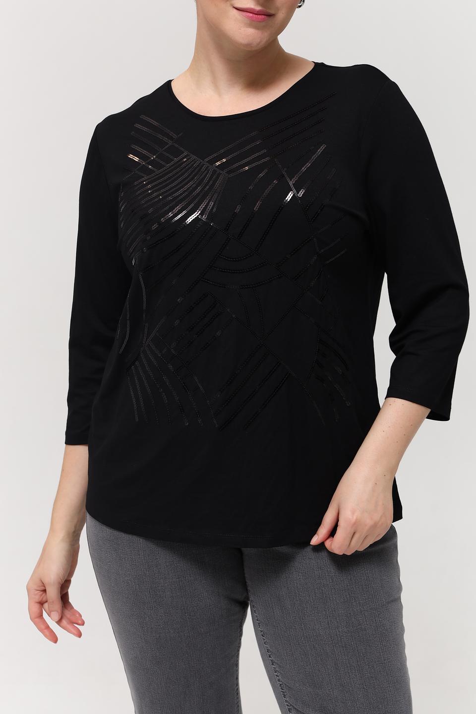 Футболка Barbara Lebek чёрная с узором