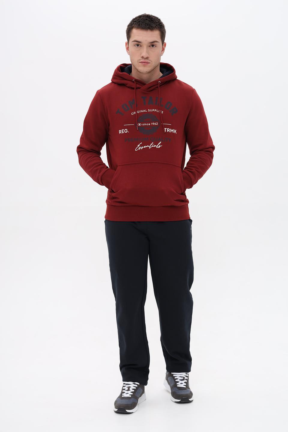 Толстовка Tom Tailor Essentials бордовая