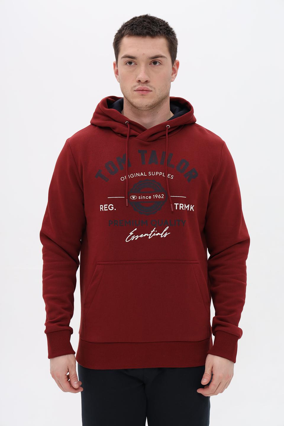Толстовка Tom Tailor Essentials бордовая