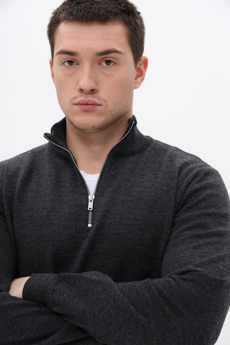 Джемпер Seidensticker с молнией серый