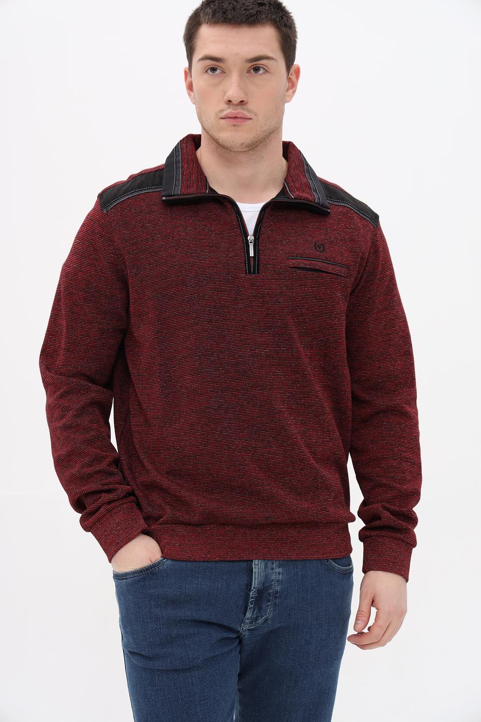 Джемпер Monte Carlo с молнией бордовый