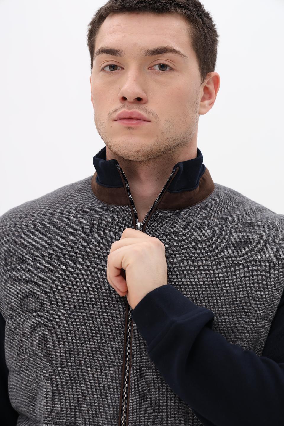 Кардиган Bugatti комбинированный серый