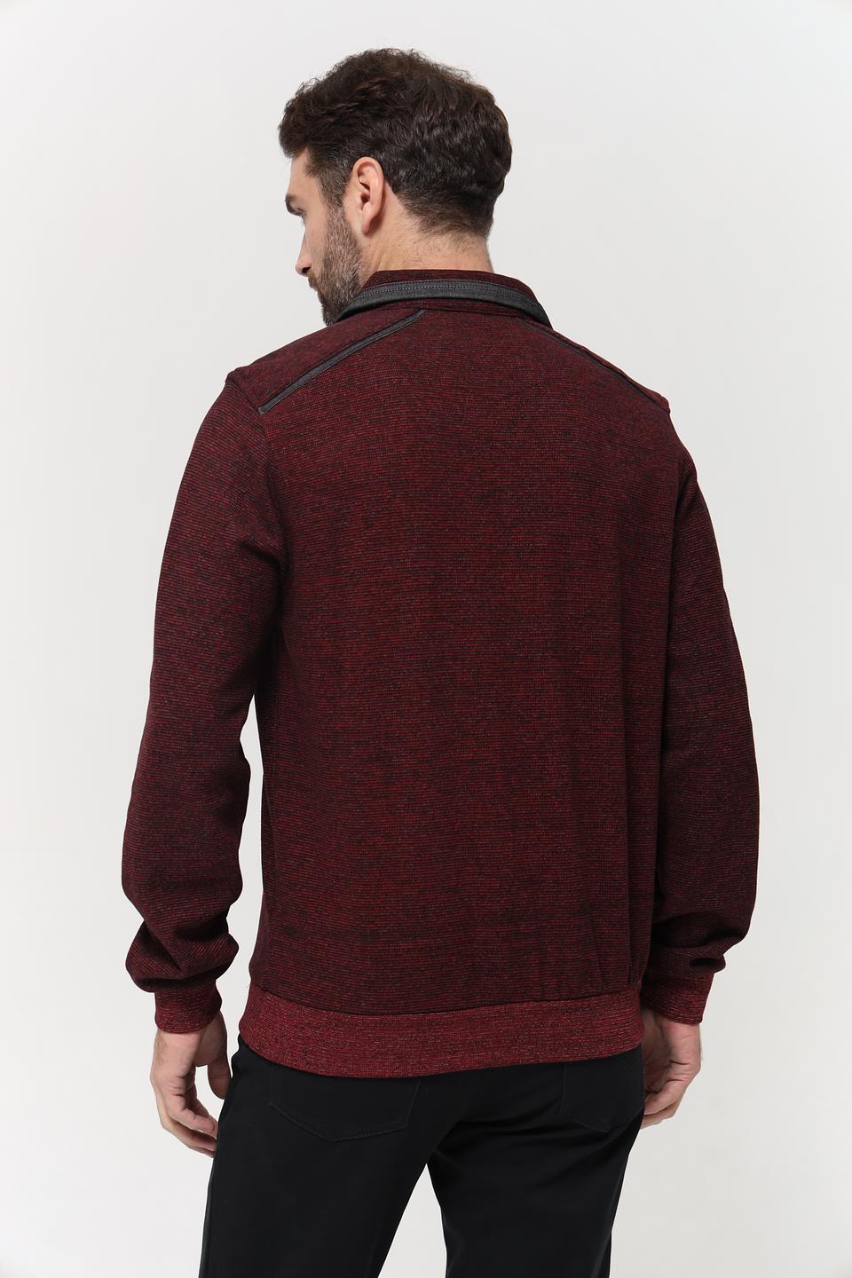 Джемпер Monte Carlo с молнией бордовый