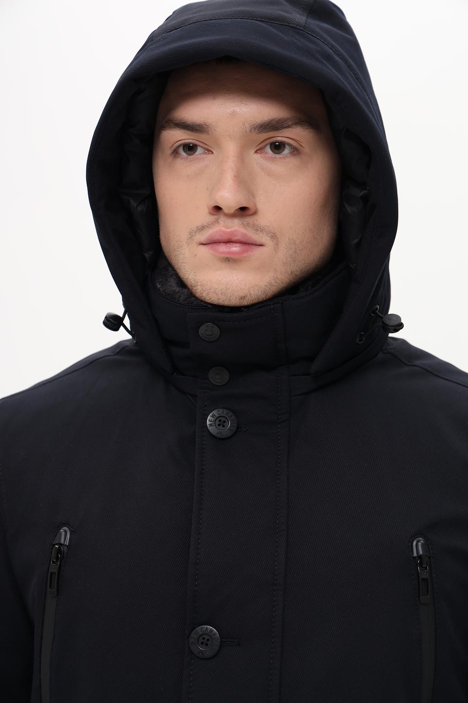 Куртка New Canadian чёрная с мехом