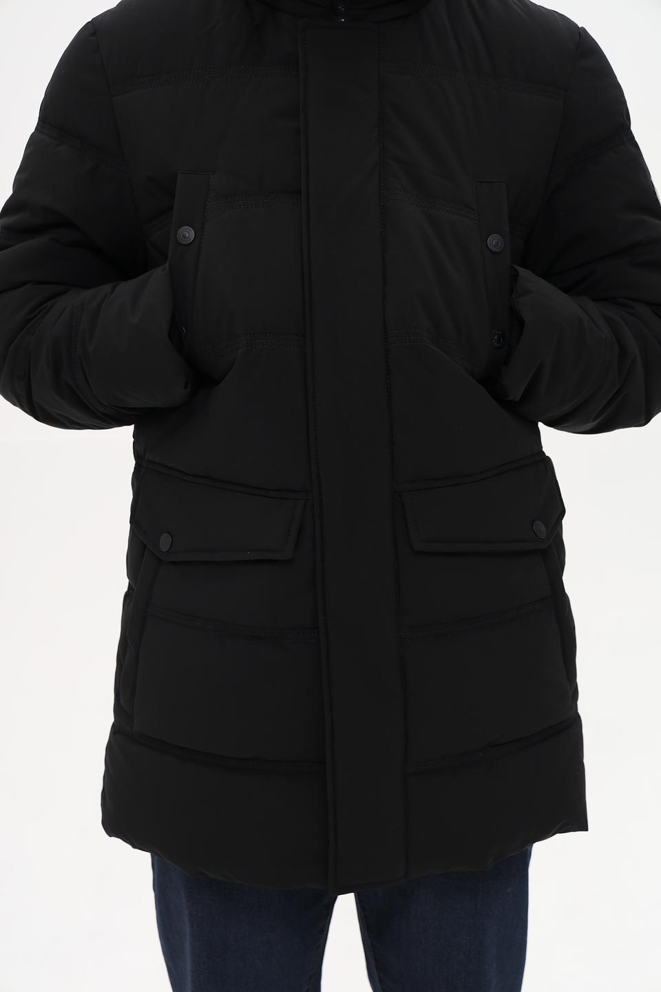 Пальто New Canadian чёрное стеганое