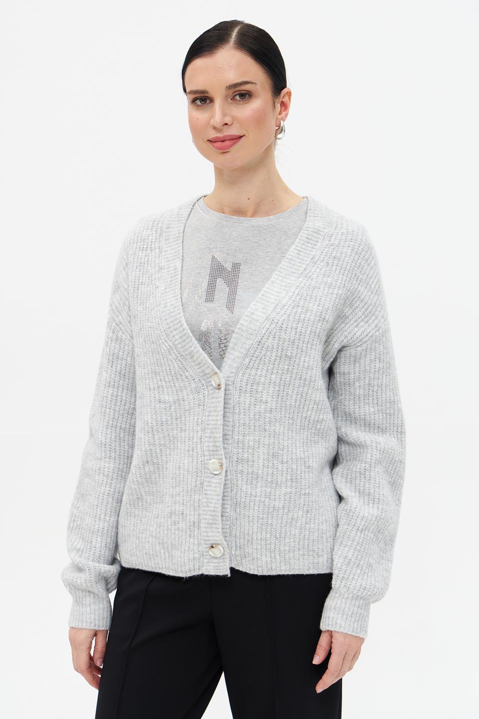 Жакет Broadway вязаный серый