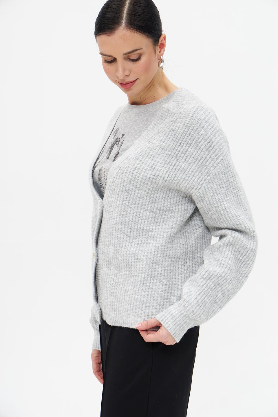 Жакет Broadway вязаный серый