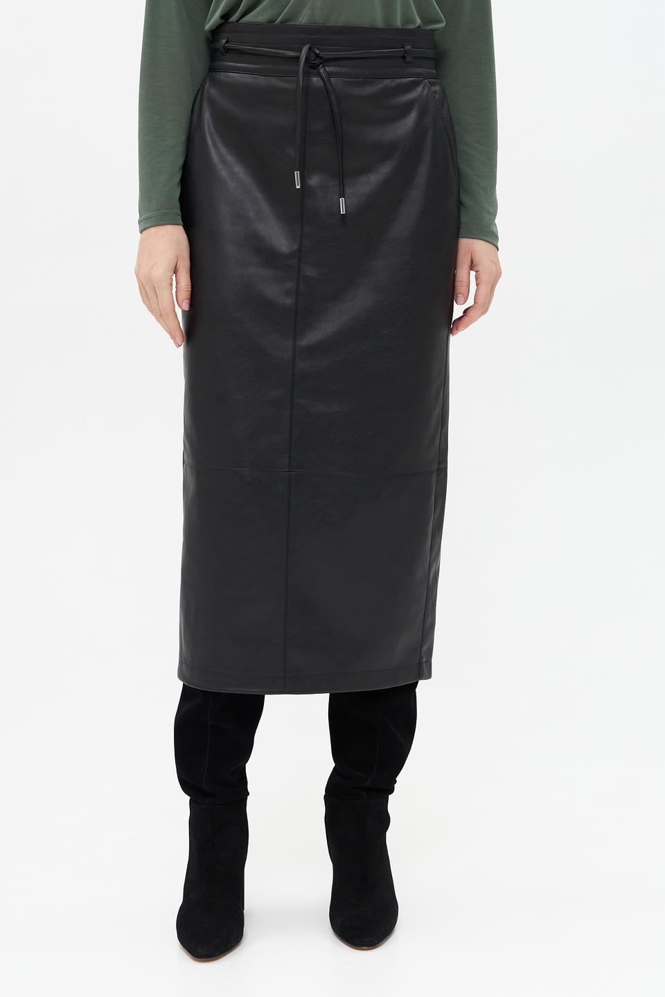Юбка Marc Aurel кожа чёрная
