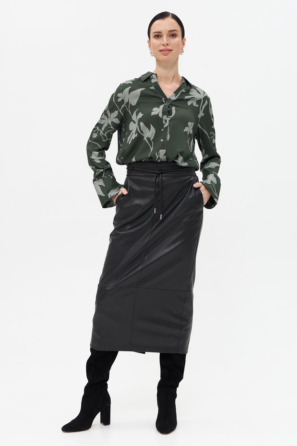 Юбка Marc Aurel кожа чёрная