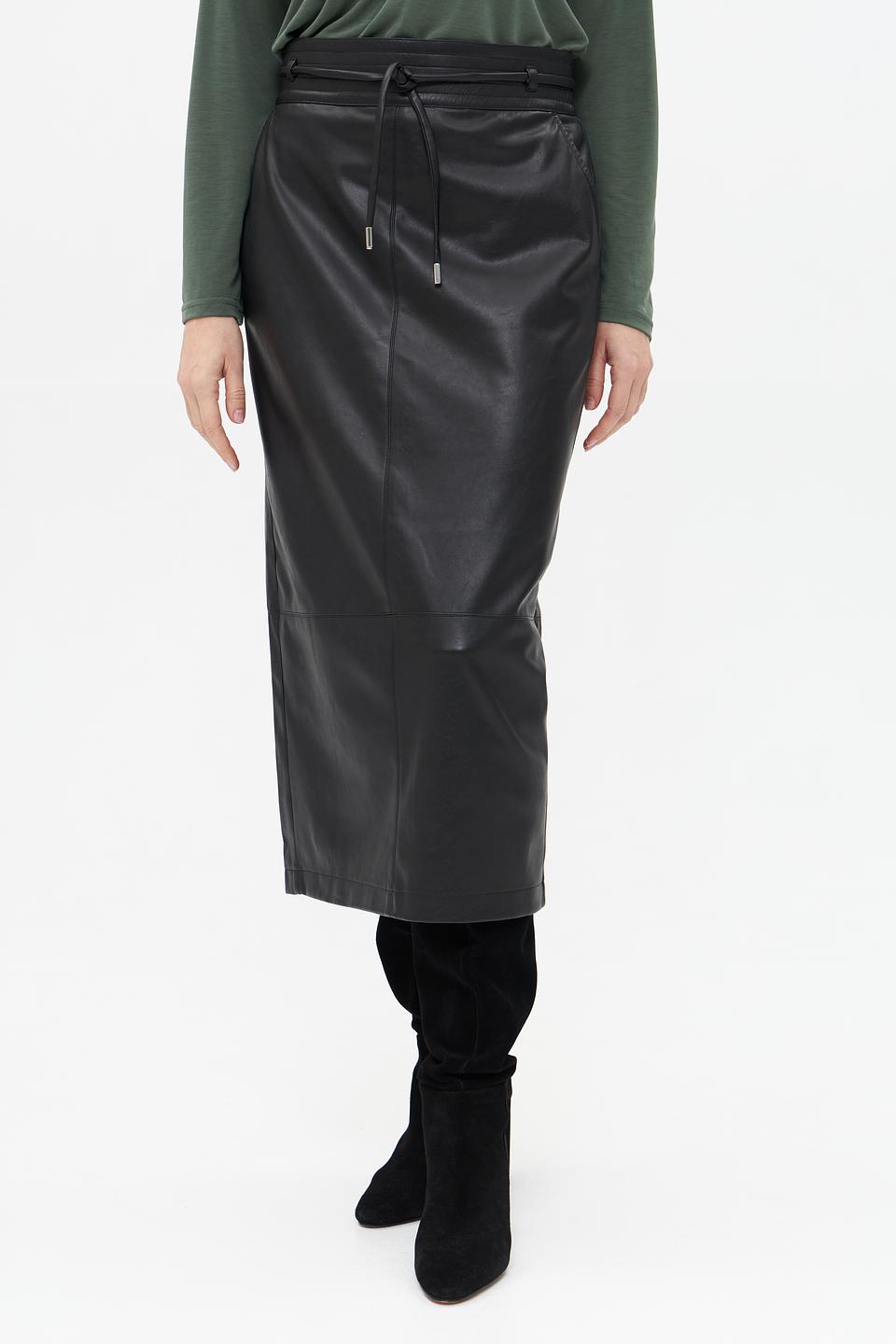 Юбка Marc Aurel кожа чёрная