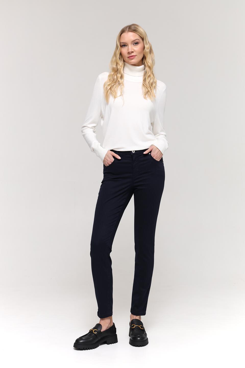 Брюки скинни Marc Aurel тёмно-синие