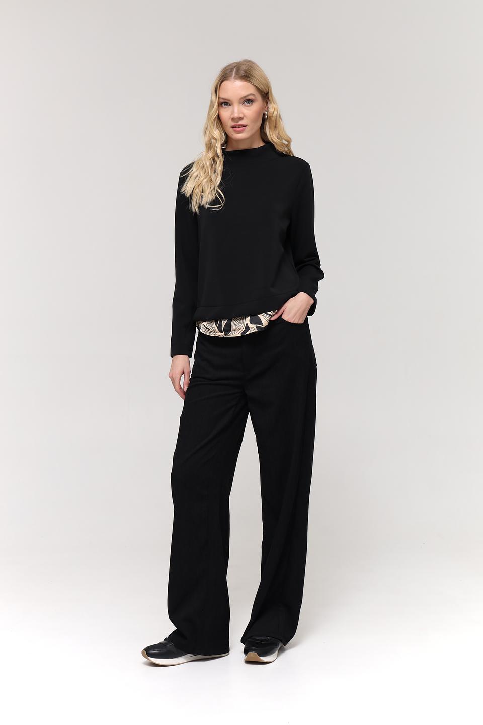 Брюки палаццо Taifun чёрные