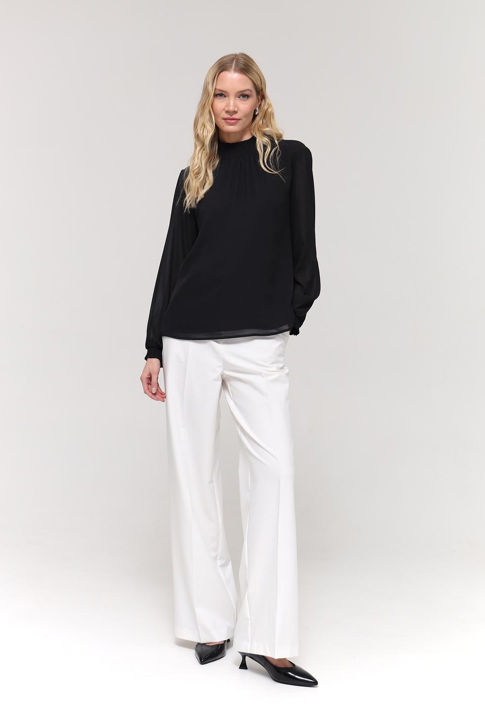 Блуза Gerry Weber чёрная с рукавами-фонариками