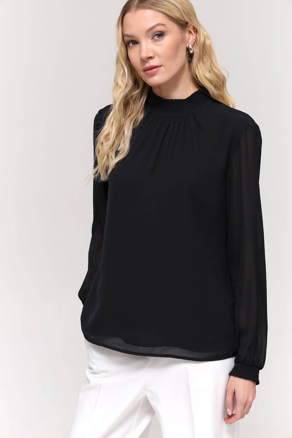 Блуза Gerry Weber чёрная с рукавами-фонариками