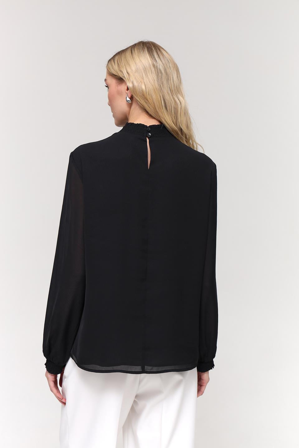 Блуза Gerry Weber чёрная с рукавами-фонариками