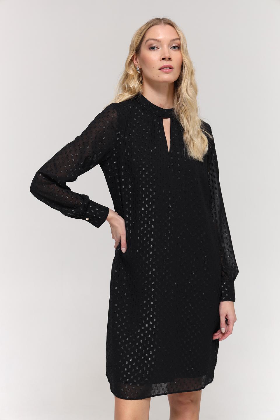 Платье Taifun с вырезом чёрное