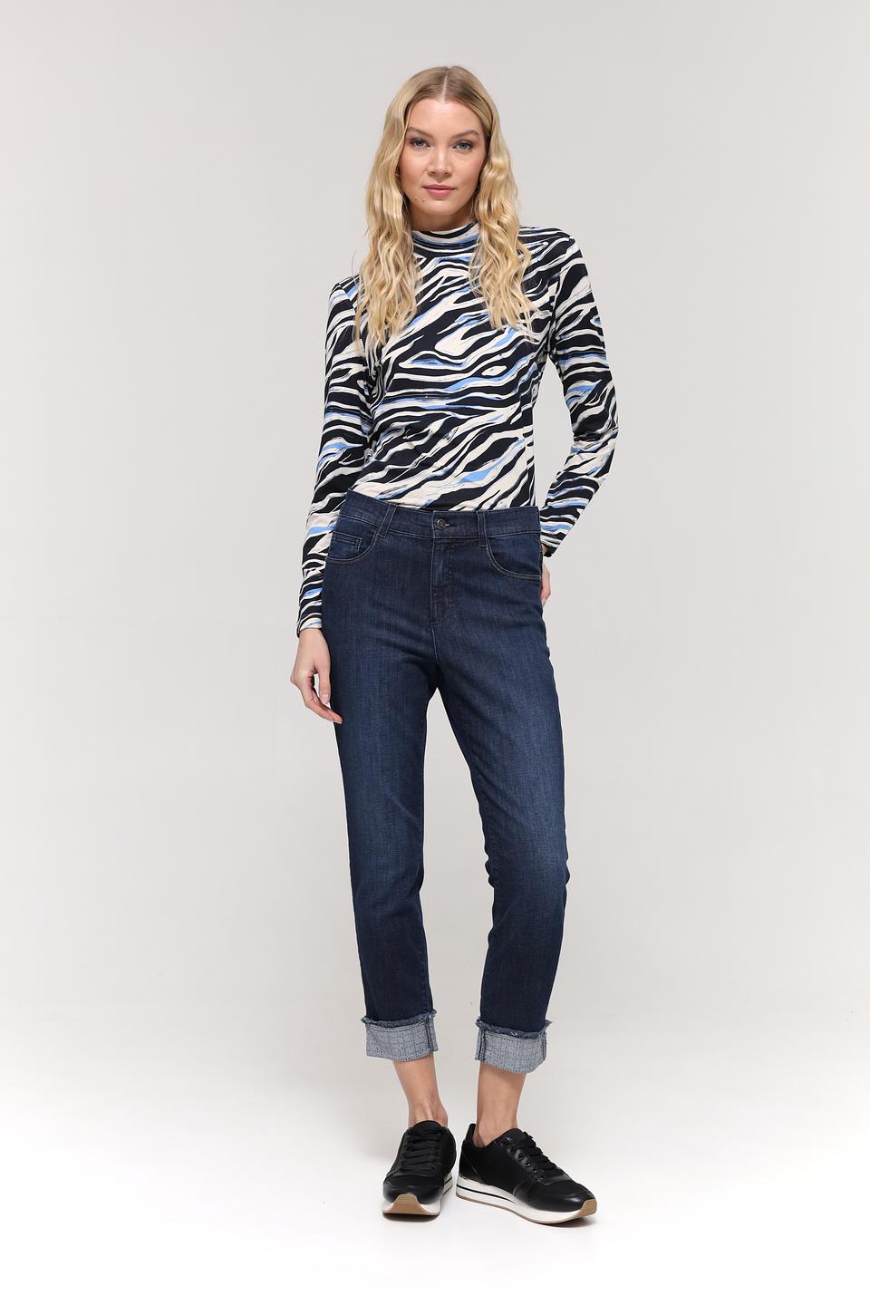 Джинсы Rabe collection узкие, тёмно-синие