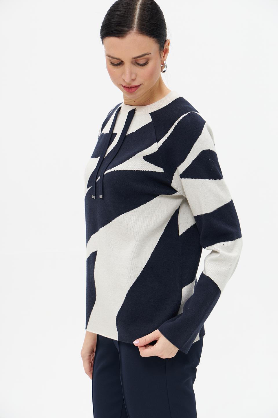 Пуловер Betty Barclay с узелками синий