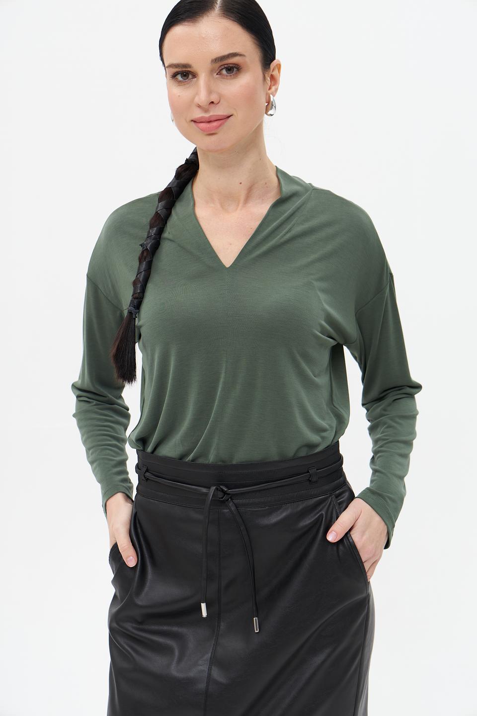 Футболка Broadway с V-образным вырезом хаки