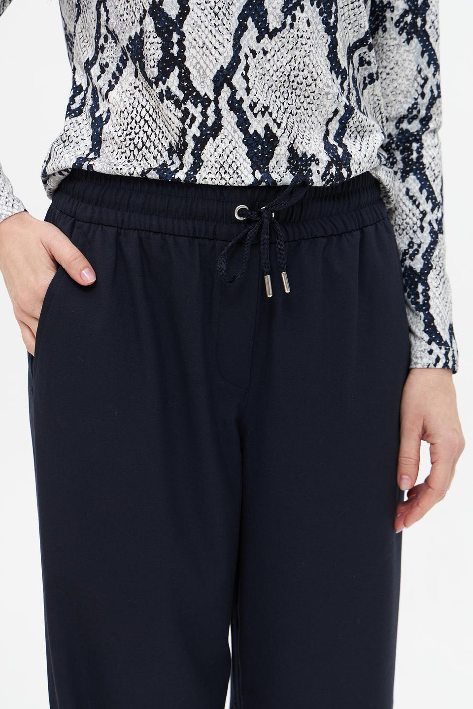 Брюки Marc Aurel прямые тёмно-синие