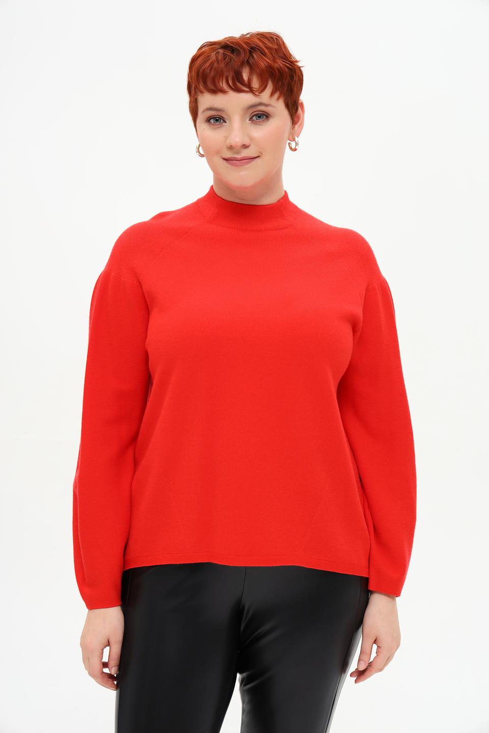 Пуловер Lecomte красный с горлом