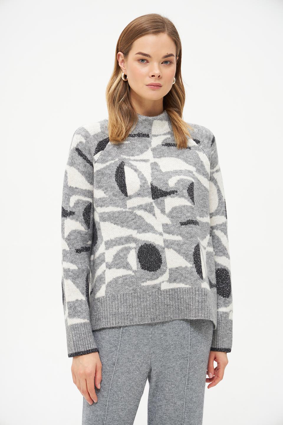 Пуловер Lecomte с абстрактным рисунком