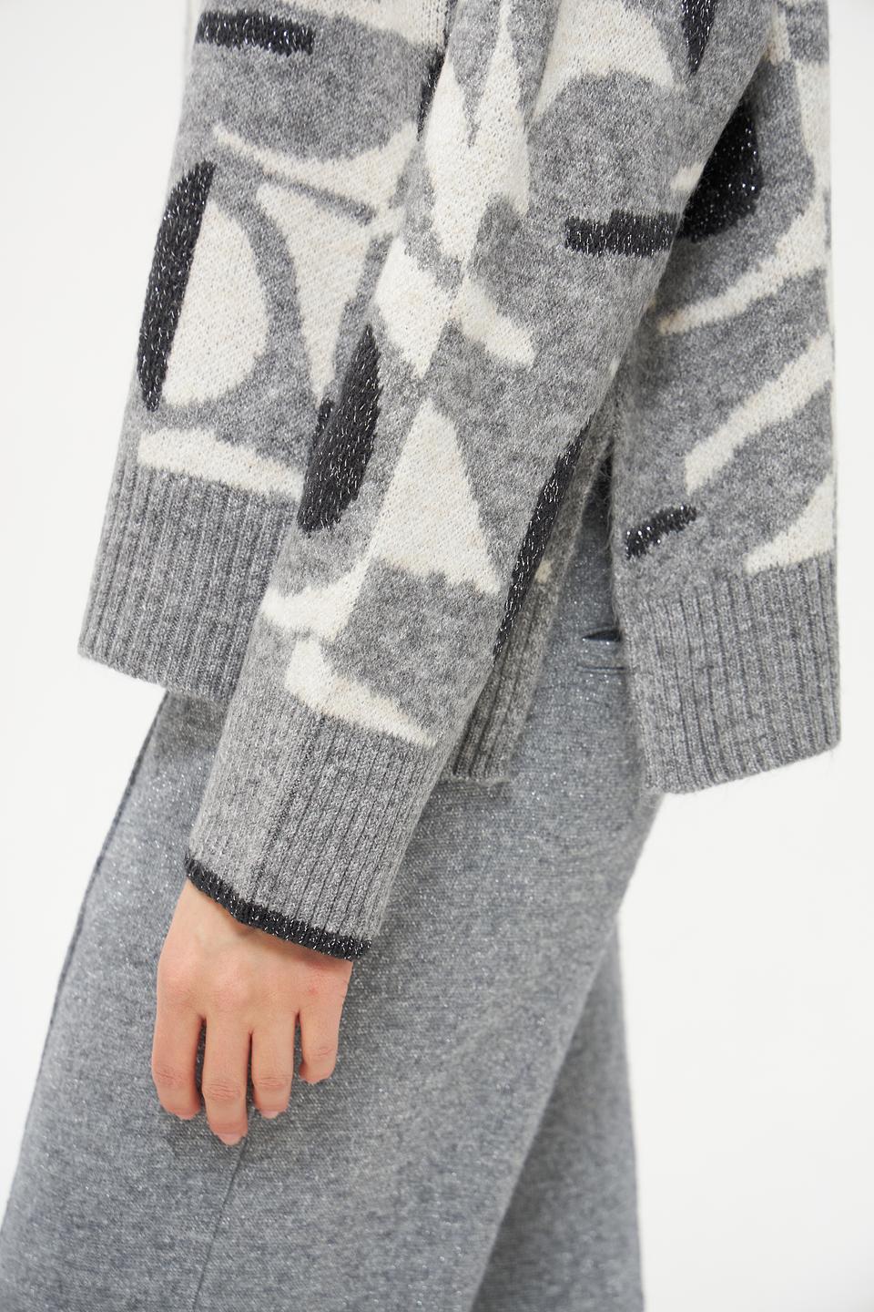 Пуловер Lecomte с абстрактным рисунком