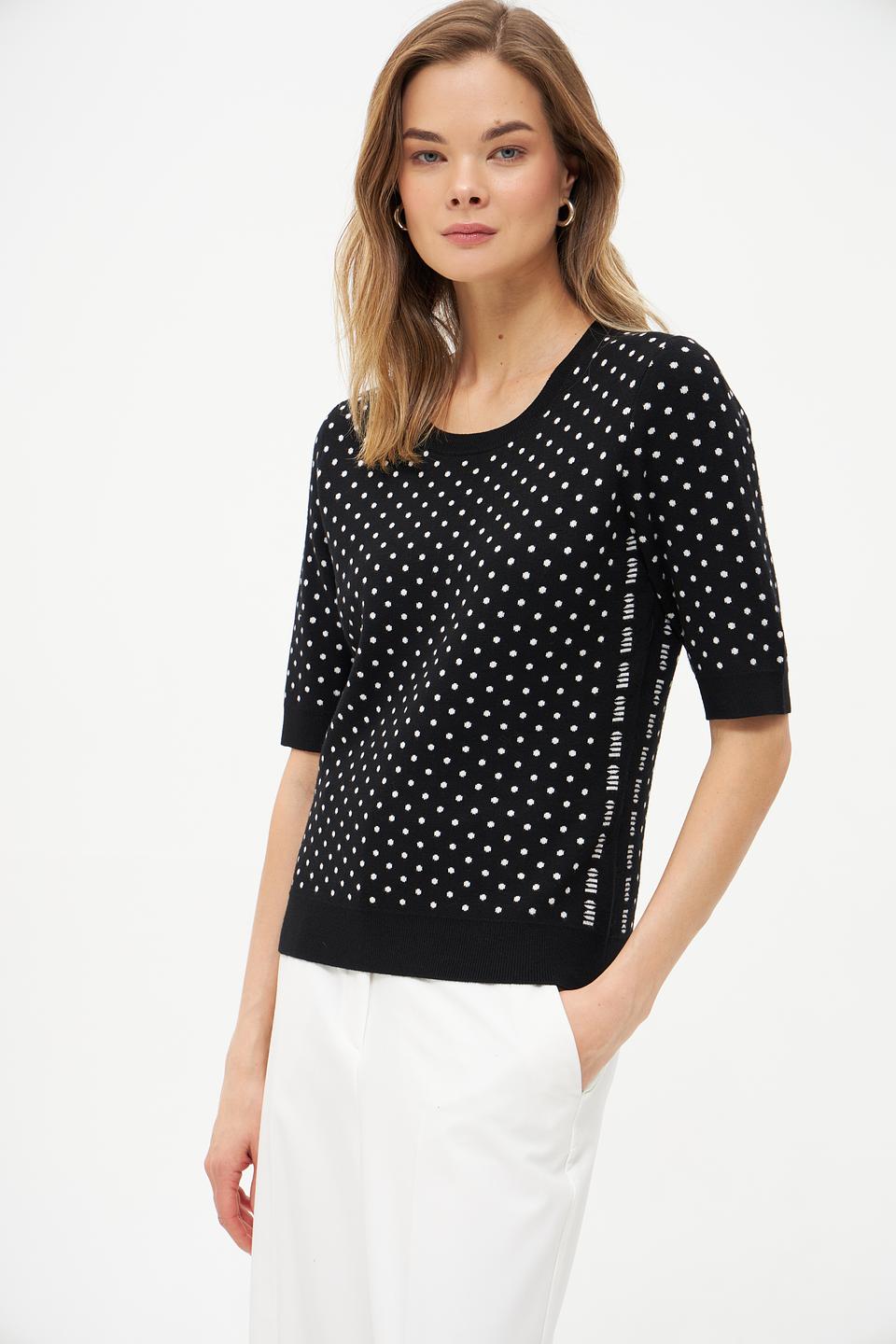 Пуловер Oui с горохом