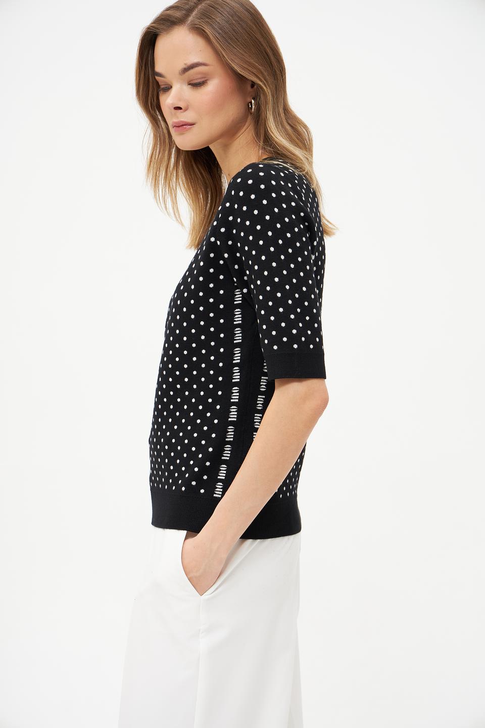 Пуловер Oui с горохом