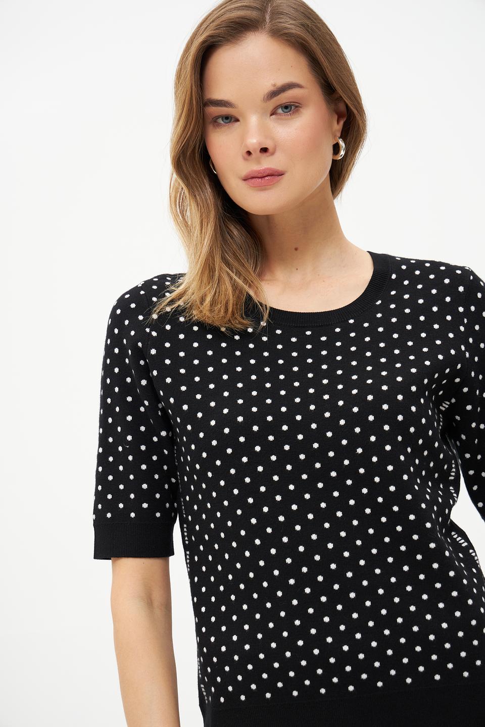 Пуловер Oui с горохом