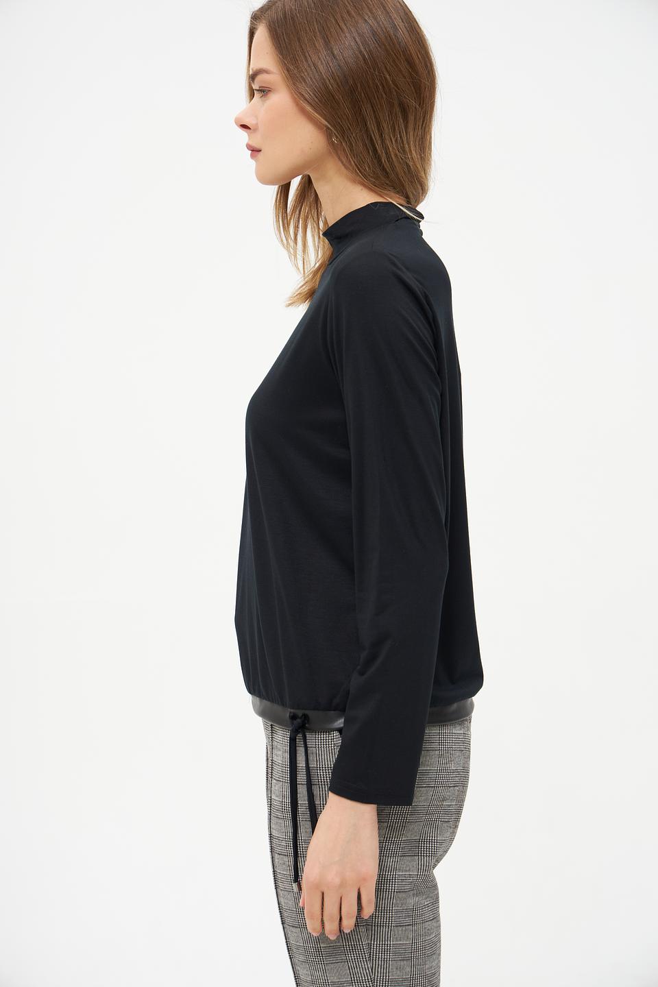 Футболка Frank Walder с драпировкой черная