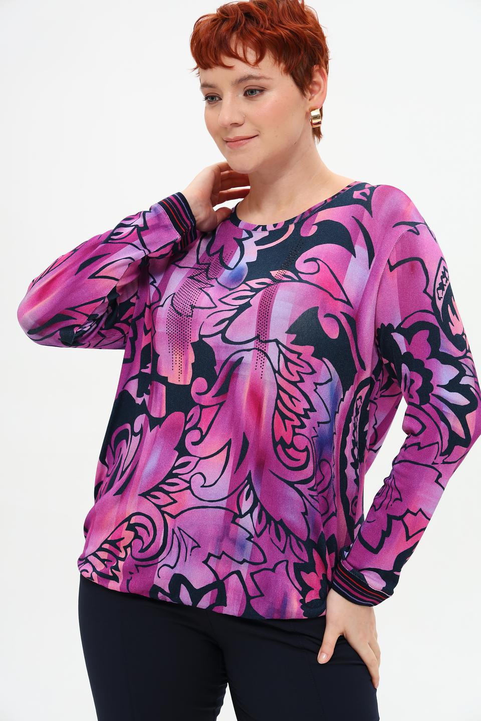 Футболка Rabe collection с принтом фуксия