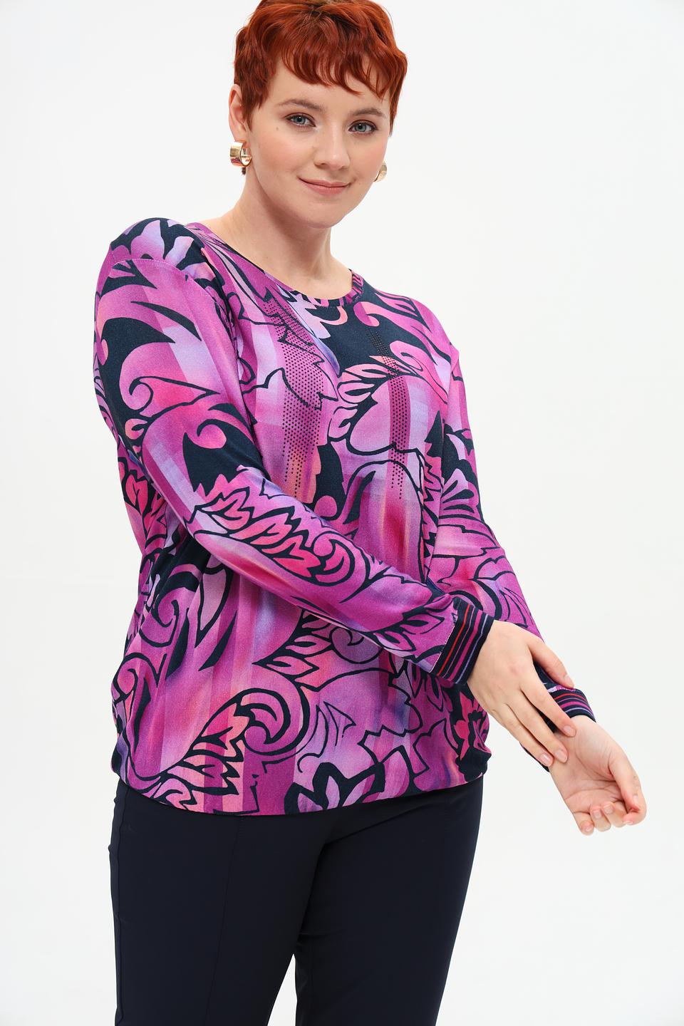 Футболка Rabe collection с принтом фуксия