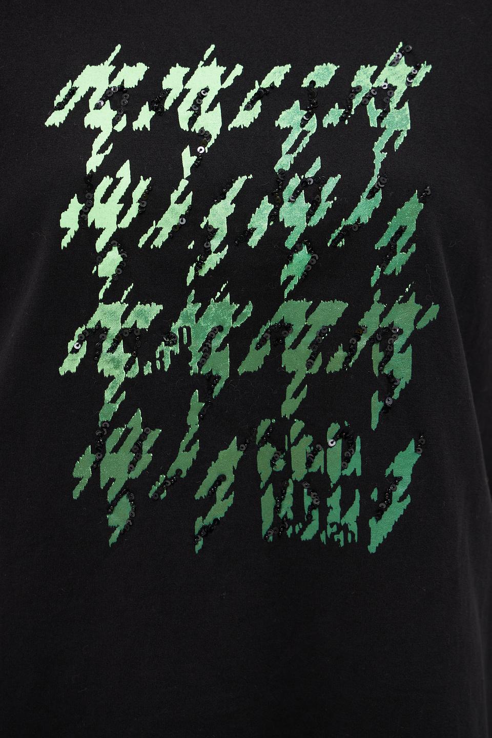 Футболка Marc Cain с принтом чёрная