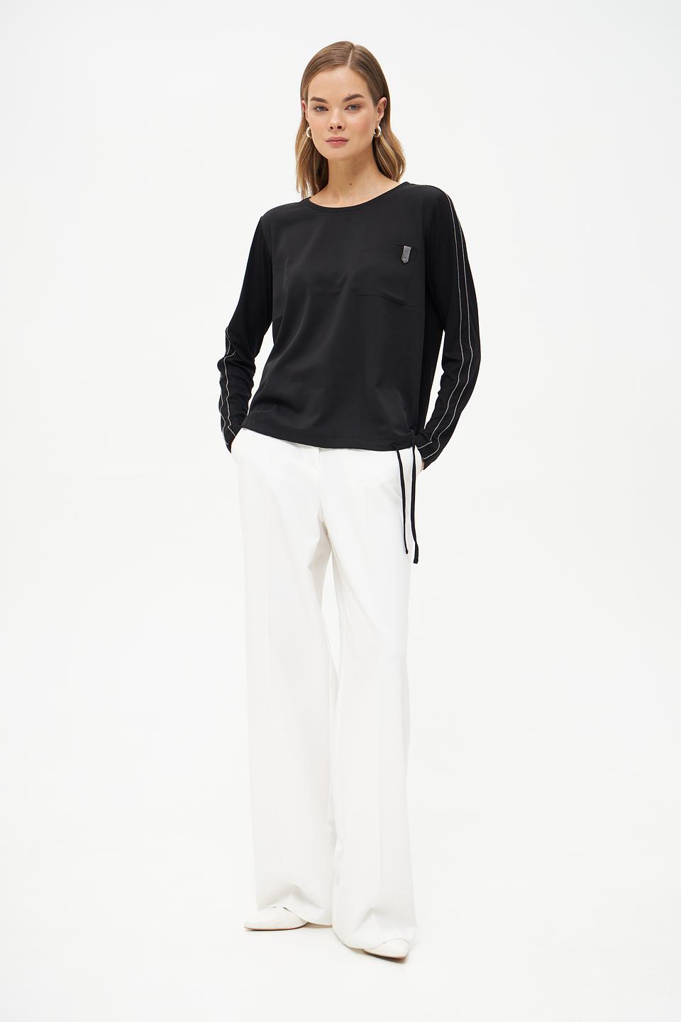 Блуза Monari с полоской чёрная