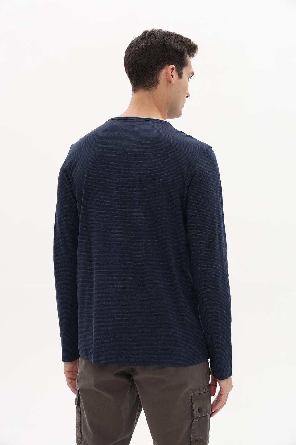 Лонгслив Lerros темно-синий с планкой