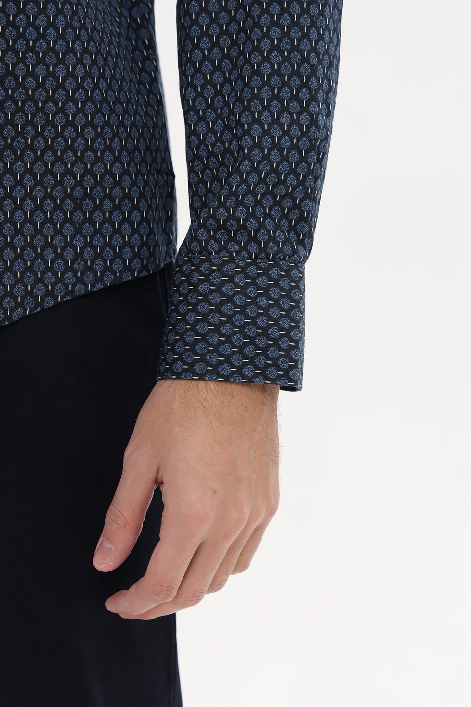 Рубашка Lerros с принтом синий