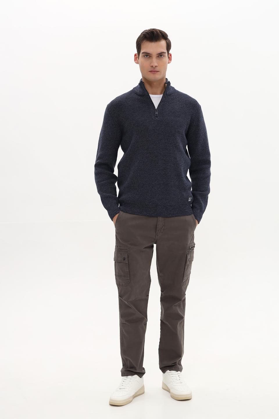 Джемпер Casa Moda с молнией синий