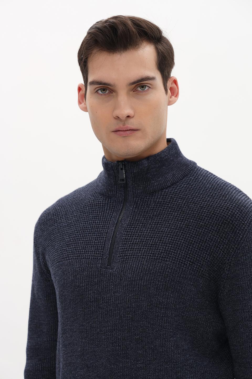 Джемпер Casa Moda с молнией синий